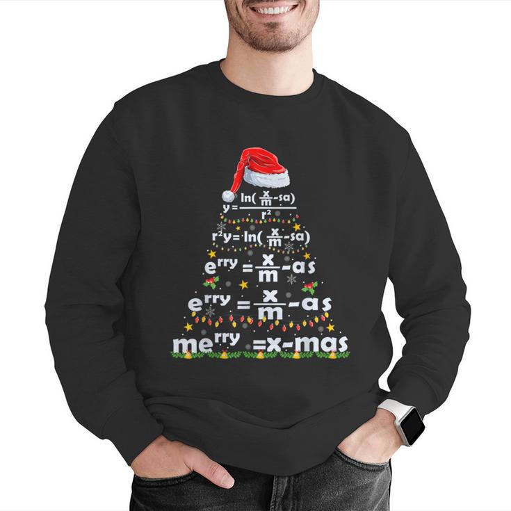 Math Equation Merry X-Mas Math Teacher Christmas Humor Men Women Kids Men Graphic Sweatshirt, funny gift