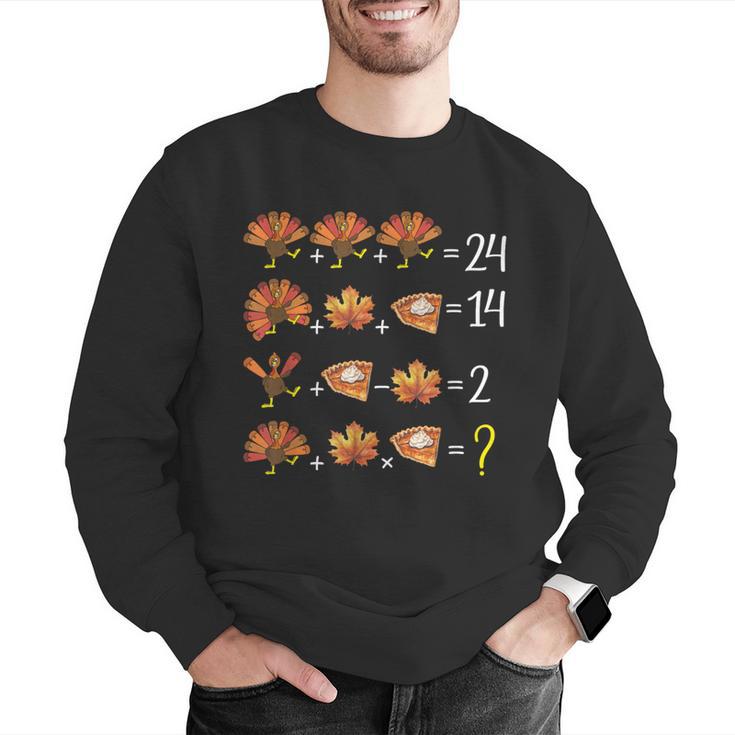 Math Number Thanksgiving Count Answer Pie Turkey Teacher Men Graphic Sweatshirt, funny gift Math Number Thanksgiving Count Answer Pie Turkey Teacher Men Graphic Sweatshirt, funny gift