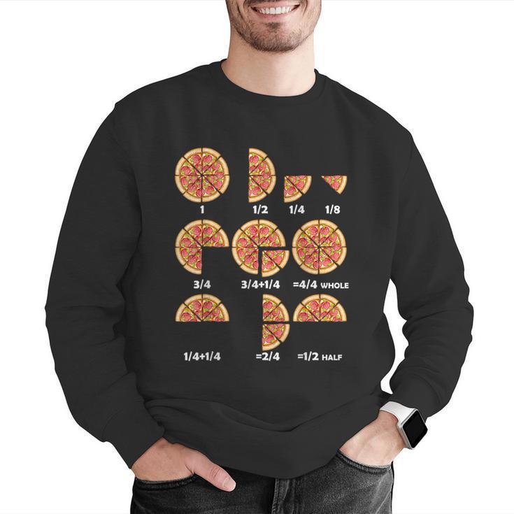 Maths Day Costume Idea Kids Teachers Pizza Slice Fraction Men Graphic Sweatshirt, funny gift