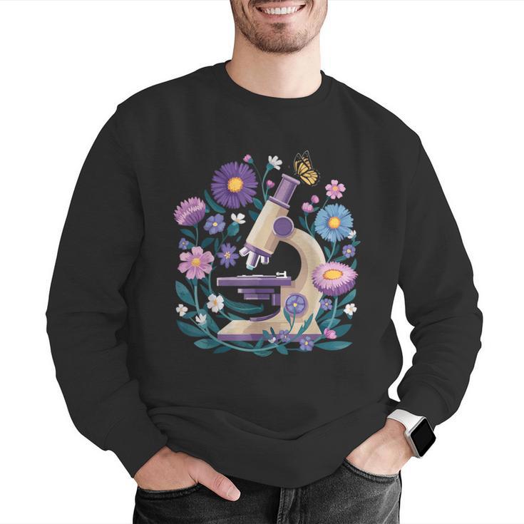 Microscope Flower Butterfly Biology Science Teacher Student Men Graphic Sweatshirt, Science Teacher Sweatshirts, funny gift Microscope Flower Butterfly Biology Science Teacher Student Men Graphic Sweatshirt, Science Teacher Sweatshirts, funny gift
