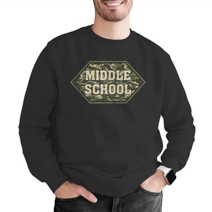 Middle School Camo Retro Back To School Teachers Men Graphic Sweatshirt, funny gift Middle School Camo Retro Back To School Teachers Men Graphic Sweatshirt, funny gift
