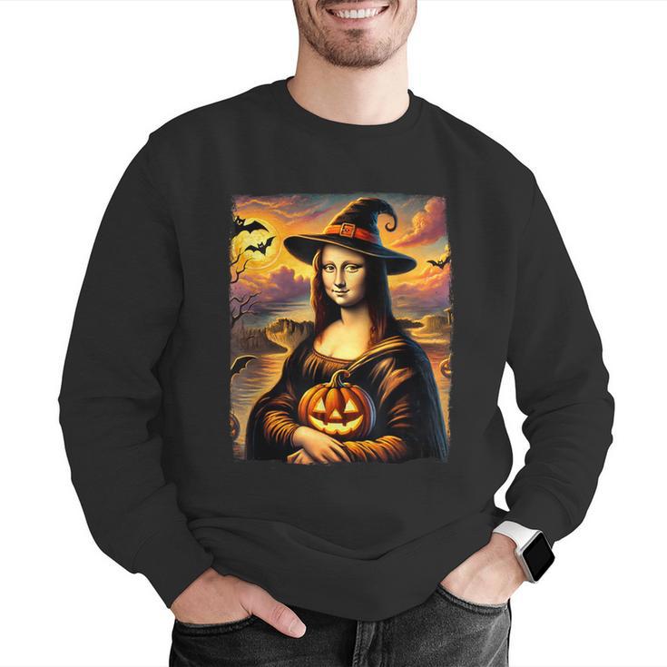 Mona Lisa Pumpkin Halloween Art Teacher Witchy Women Kids Men Graphic Sweatshirt, funny gift Mona Lisa Pumpkin Halloween Art Teacher Witchy Women Kids Men Graphic Sweatshirt, funny gift