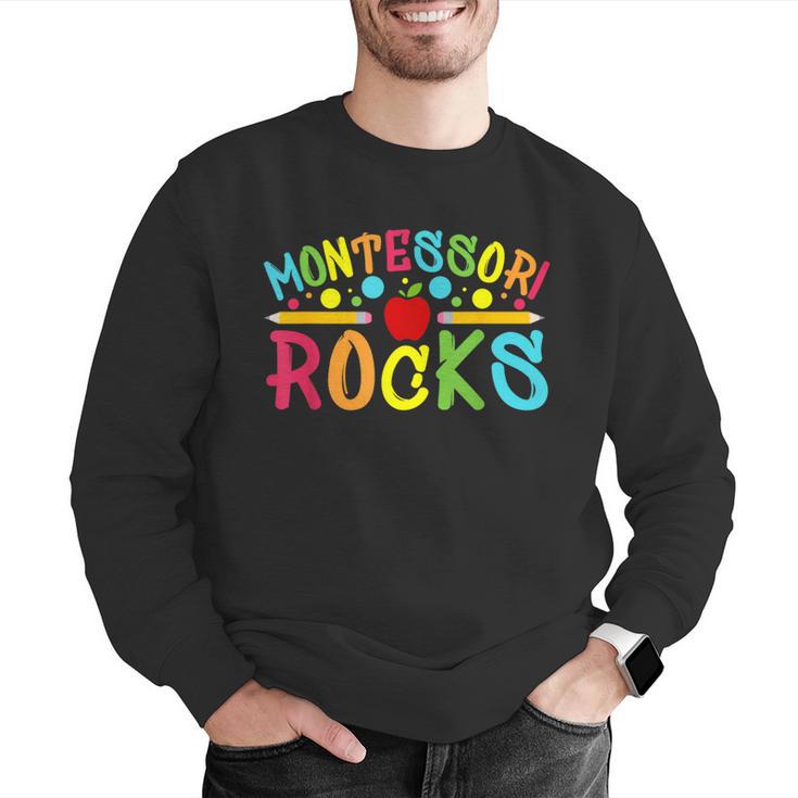 Montessori Rocks Montessori Teacher Back To School Men Graphic Sweatshirt, funny gift Montessori Rocks Montessori Teacher Back To School Men Graphic Sweatshirt, funny gift