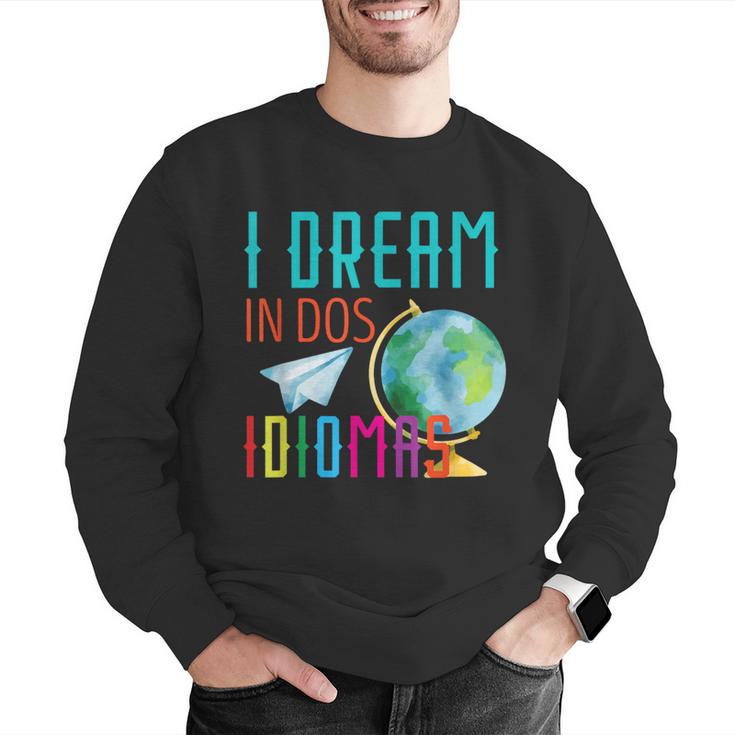 Multilingual Teacher In Dos Idiomas Linguist Language Men Graphic Sweatshirt, funny gift Multilingual Teacher In Dos Idiomas Linguist Language Men Graphic Sweatshirt, funny gift
