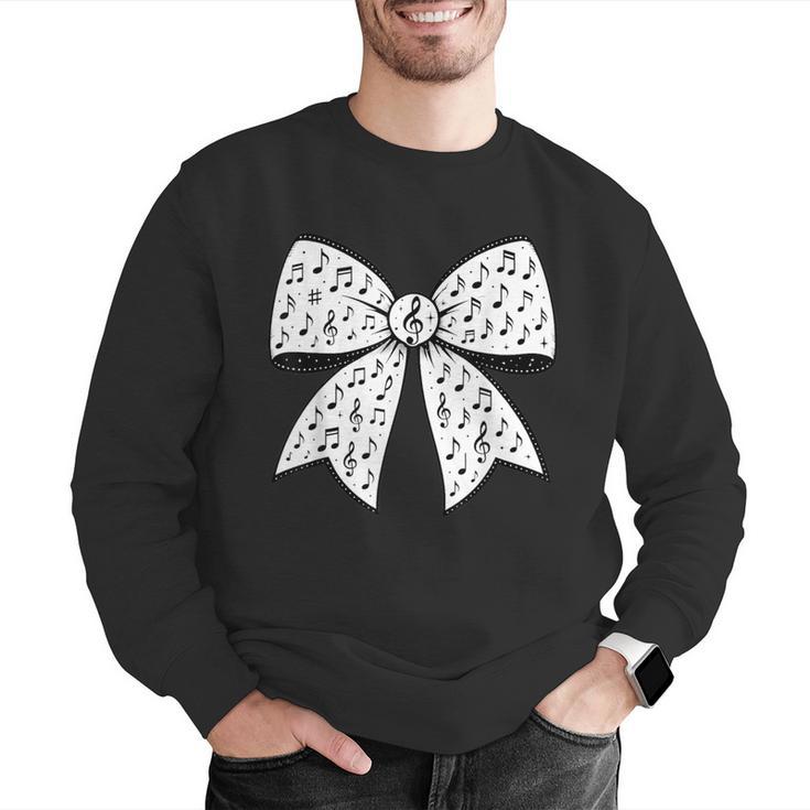 Music Notes Coquette Bow Music Teacher School Musician Band Men Graphic Sweatshirt, funny gift Music Notes Coquette Bow Music Teacher School Musician Band Men Graphic Sweatshirt, funny gift