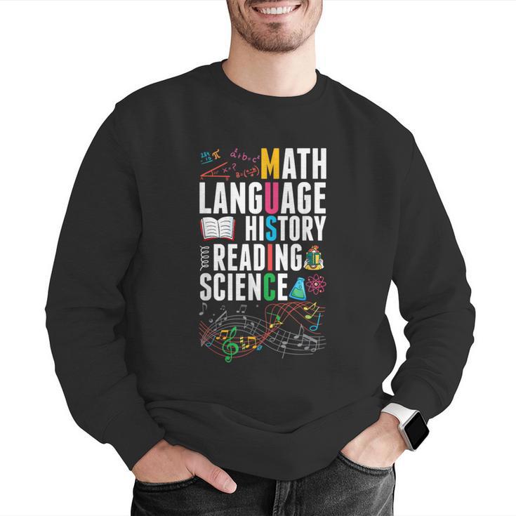Music Teacher Music Math Language History Reading Science Men Graphic Sweatshirt, History Teacher Sweatshirts, Science Teacher Sweatshirts, funny gift Music Teacher Music Math Language History Reading Science Men Graphic Sweatshirt, History Teacher Sweatshirts, Science Teacher Sweatshirts, funny gift