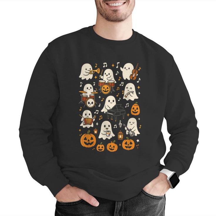 Music Teacher Orchestra Shirt Spooky Halloween Ghost Band Men Graphic Sweatshirt, funny gift Music Teacher Orchestra Shirt Spooky Halloween Ghost Band Men Graphic Sweatshirt, funny gift