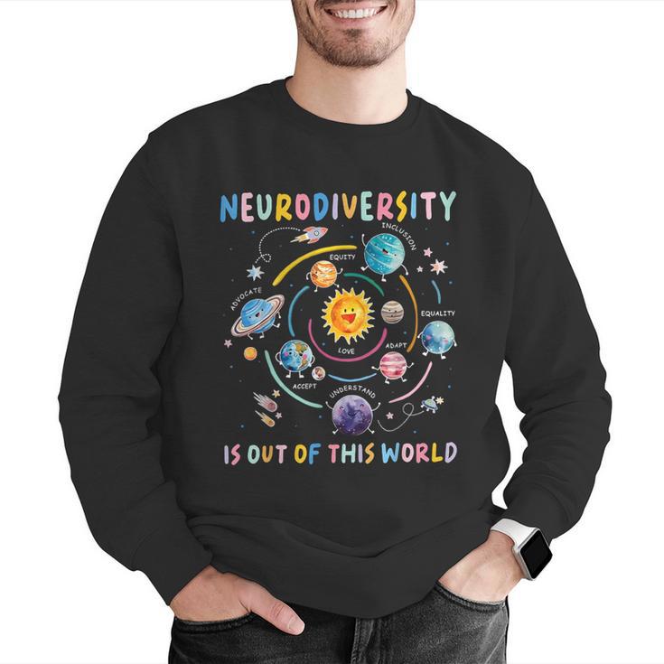 Neurodiversity Is Out Of This World Space Autism Teacher Men Graphic Sweatshirt, funny gift
