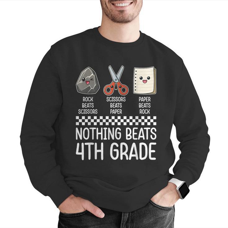 Nothing Beats 4th Grade Back To School Kids Teachers Men Graphic Sweatshirt, funny gift