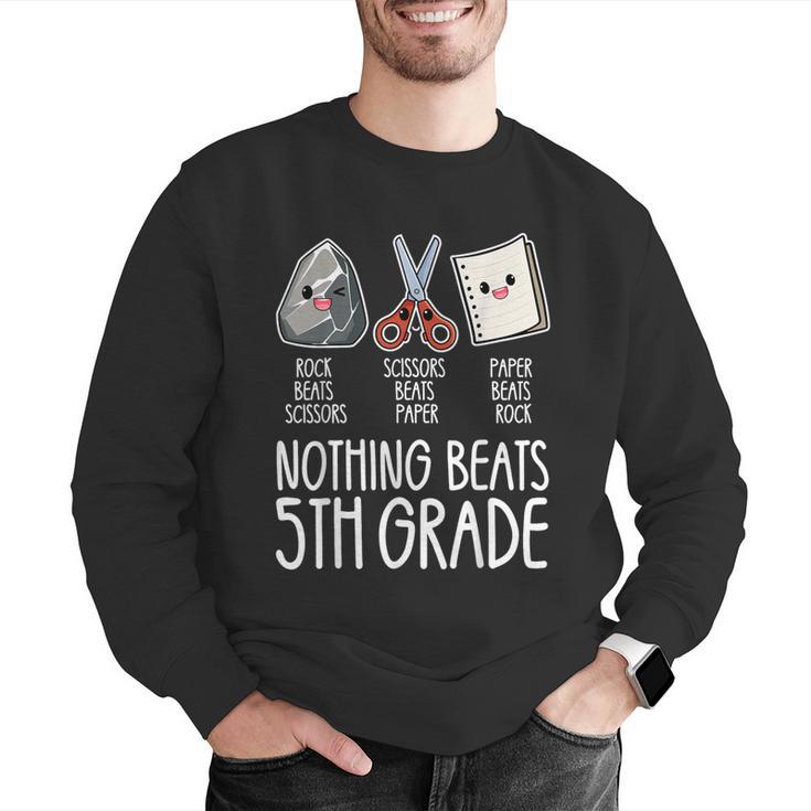 Nothing Beats 5th Grade Back To School Kids Teachers Men Graphic Sweatshirt, funny gift