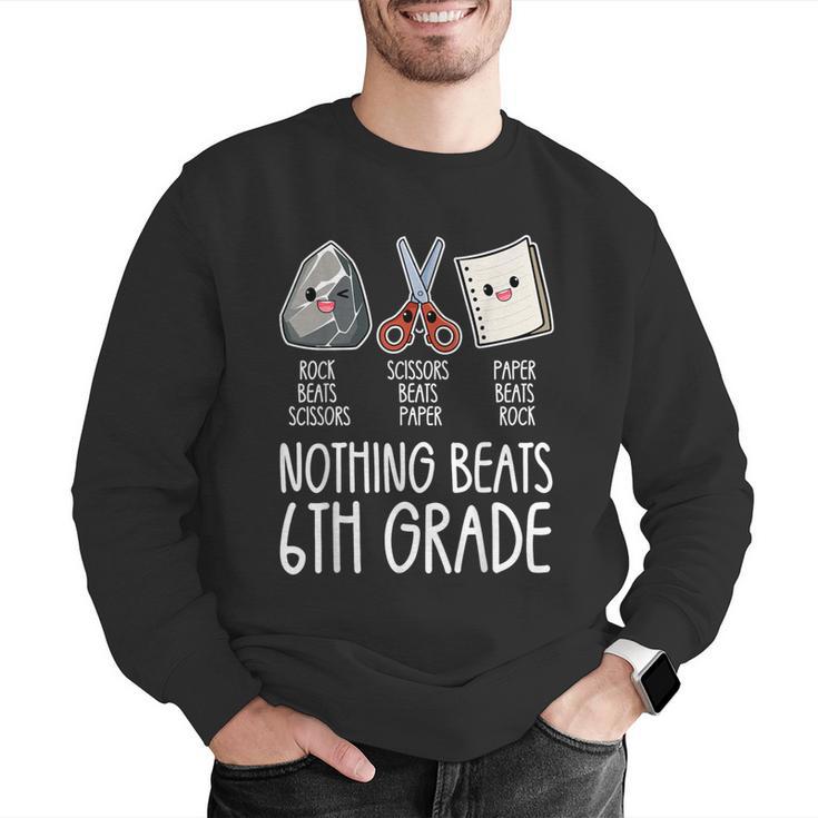 Nothing Beats 6th Grade Back To School Kids Teachers Men Graphic Sweatshirt, funny gift
