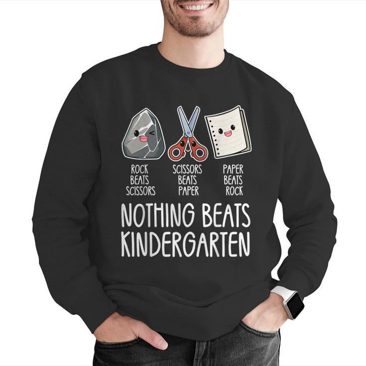 Nothing Beats Kindergarten Back To School Kid Teacher Men Graphic Sweatshirt, funny gift