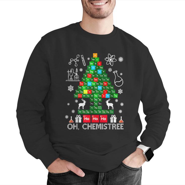Oh Chemistree Scientist Chemical Christmas Xmas Teacher Men Graphic Sweatshirt, funny gift