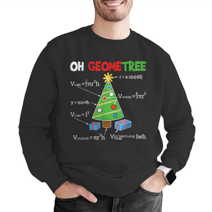 Oh Geometree Christmas Tree Geometry Math Teacher Men Graphic Sweatshirt, funny gift