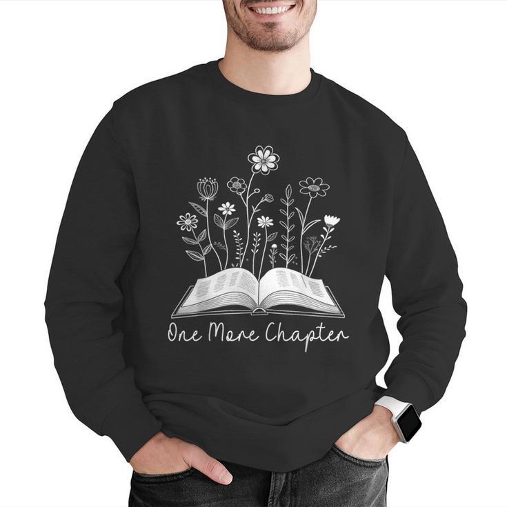 One-More Chapter Wildflower Reading Teacher Library Bookish Men Graphic Sweatshirt, funny gift