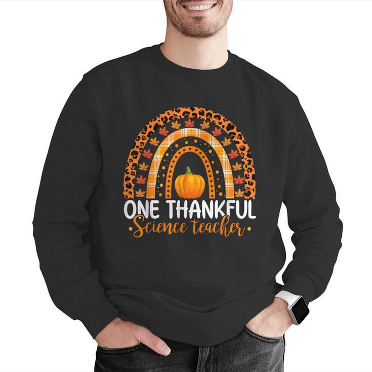 One Thankful Science Teacher Rainbow Boho Fall Thanksgiving Men Graphic Sweatshirt, Science Teacher Sweatshirts, funny gift One Thankful Science Teacher Rainbow Boho Fall Thanksgiving Men Graphic Sweatshirt, Science Teacher Sweatshirts, funny gift