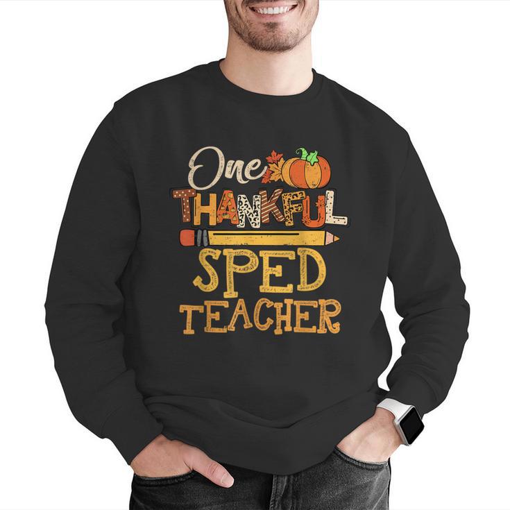 One Thankful Sped Teacher Cute Thanksgiving Women Men Graphic Sweatshirt, funny gift One Thankful Sped Teacher Cute Thanksgiving Women Men Graphic Sweatshirt, funny gift
