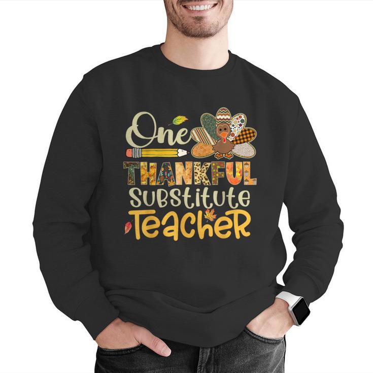One Thankful Substitute Teacher Turkey Leopard Thanksgiving For Men Women Men Graphic Sweatshirt, funny gift One Thankful Substitute Teacher Turkey Leopard Thanksgiving For Men Women Men Graphic Sweatshirt, funny gift