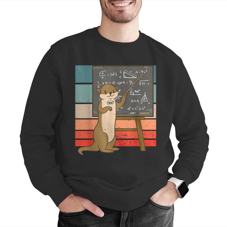 Otter Professor Teacher Teaching Maths Mathematics Men Graphic Sweatshirt, funny gift Otter Professor Teacher Teaching Maths Mathematics Men Graphic Sweatshirt, funny gift