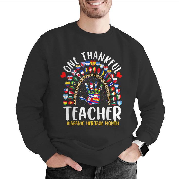 Hispanic Heritage Month One Thankful Teacher Rainbow Men Graphic Sweatshirt, funny gift