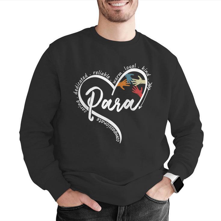 Para Heart Paraprofessional Teacher Paraeducator Men Graphic Sweatshirt, funny gift Para Heart Paraprofessional Teacher Paraeducator Men Graphic Sweatshirt, funny gift