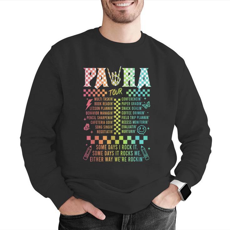 Para Tour Paraprofessional Squad Rock Teacher Back To School Men Graphic Sweatshirt, funny gift Para Tour Paraprofessional Squad Rock Teacher Back To School Men Graphic Sweatshirt, funny gift