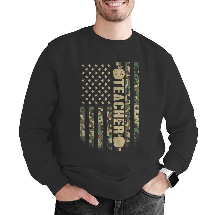Patriotic Teacher American Flag Camouflage 4th Of July Camo Men Graphic Sweatshirt, funny gift Patriotic Teacher American Flag Camouflage 4th Of July Camo Men Graphic Sweatshirt, funny gift