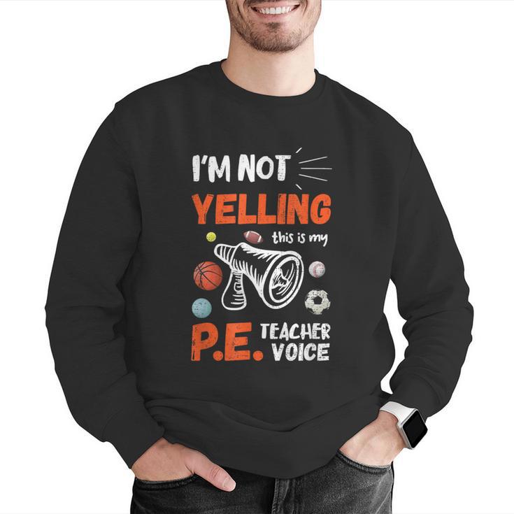 PE Teacher Voice PE Teacher School Fitness Class Men Graphic Sweatshirt, Pe Teacher Sweatshirts, funny gift
