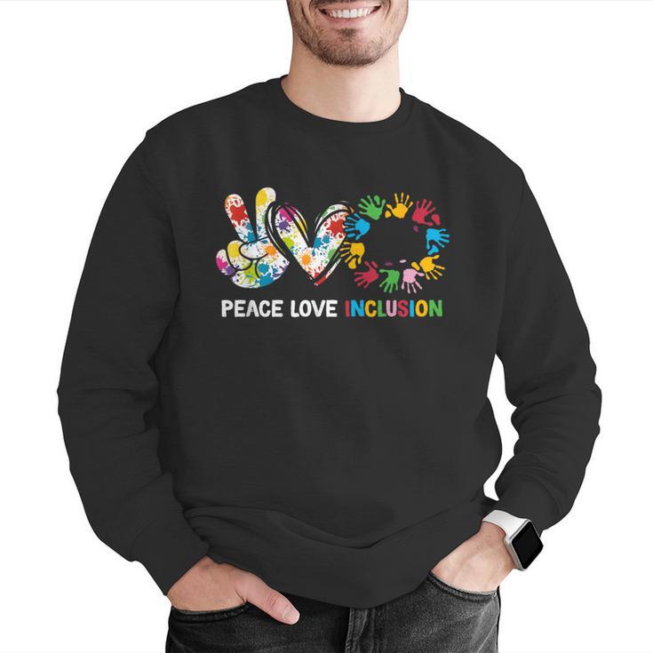 Peace Love Inclusion Sped Squad Special-Ed Teacher Daycare Men Graphic Sweatshirt, funny gift