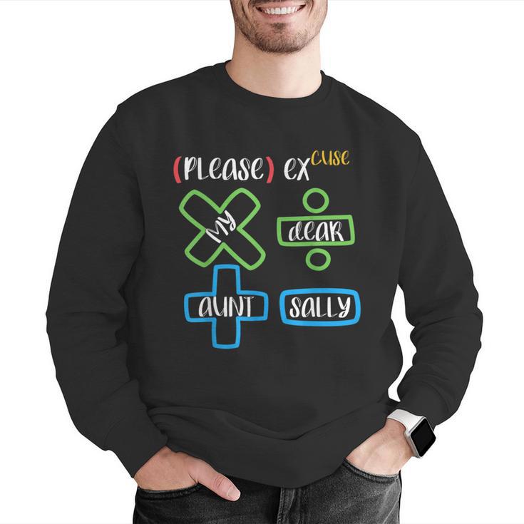 PEMDAS Please Excuse My Dear Aunt Sally Math Teacher Men Graphic Sweatshirt, funny gift