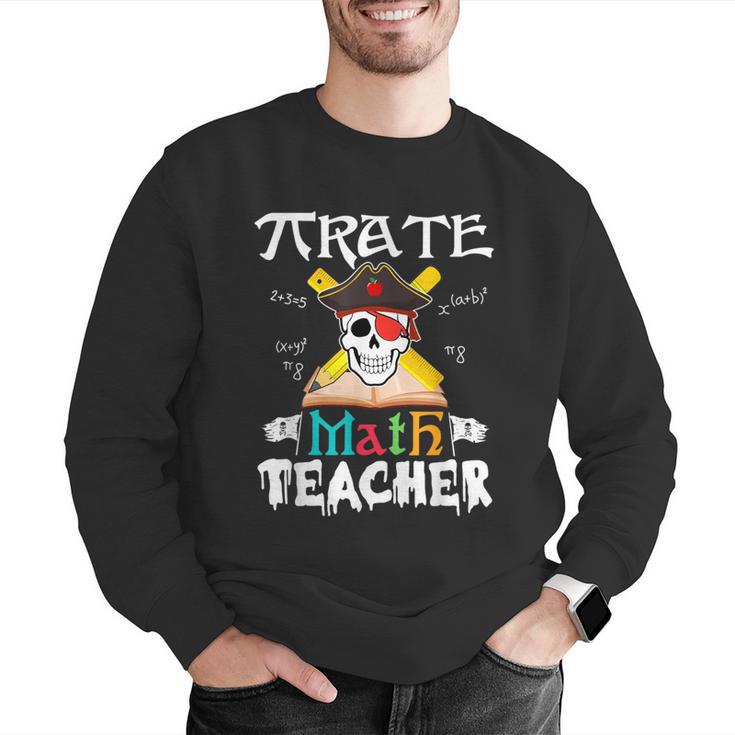 Pirate Math Teacher Skull Pirate Halloween Costume Men Graphic Sweatshirt, funny gift