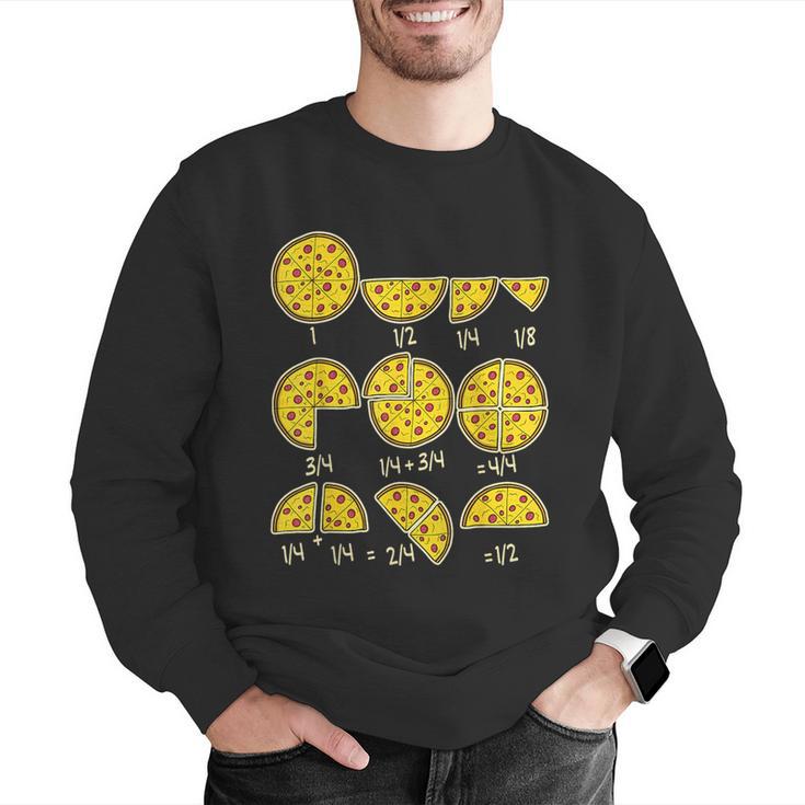 Pizza Salami Cheese Quick Math Fractions Math Teachers For Men Women Girls Kids Men Graphic Sweatshirt, funny gift