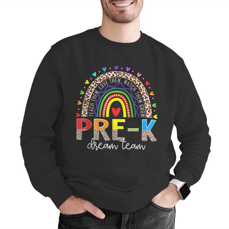 PreK Dream Team Leopard Rainbow Teacher Squad Back To School Men Graphic Sweatshirt, funny gift PreK Dream Team Leopard Rainbow Teacher Squad Back To School Men Graphic Sweatshirt, funny gift