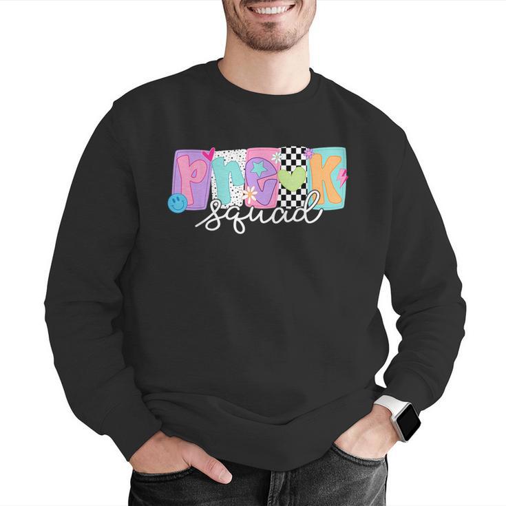 Preschool Squad Team Pre-K Crew Back To School Teacher Men Graphic Sweatshirt, funny gift Preschool Squad Team Pre-K Crew Back To School Teacher Men Graphic Sweatshirt, funny gift