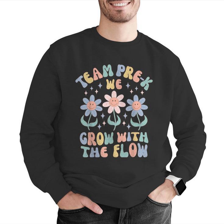 Preschool Teacher Appreciation Team Pre-K Grow With The Flow Men Graphic Sweatshirt, funny gift Preschool Teacher Appreciation Team Pre-K Grow With The Flow Men Graphic Sweatshirt, funny gift
