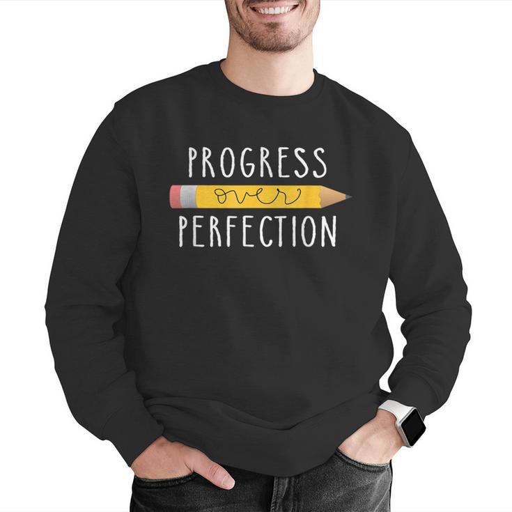 Progress Over Perfection Motivational Teacher Tee Men Graphic Sweatshirt, funny gift Progress Over Perfection Motivational Teacher Tee Men Graphic Sweatshirt, funny gift