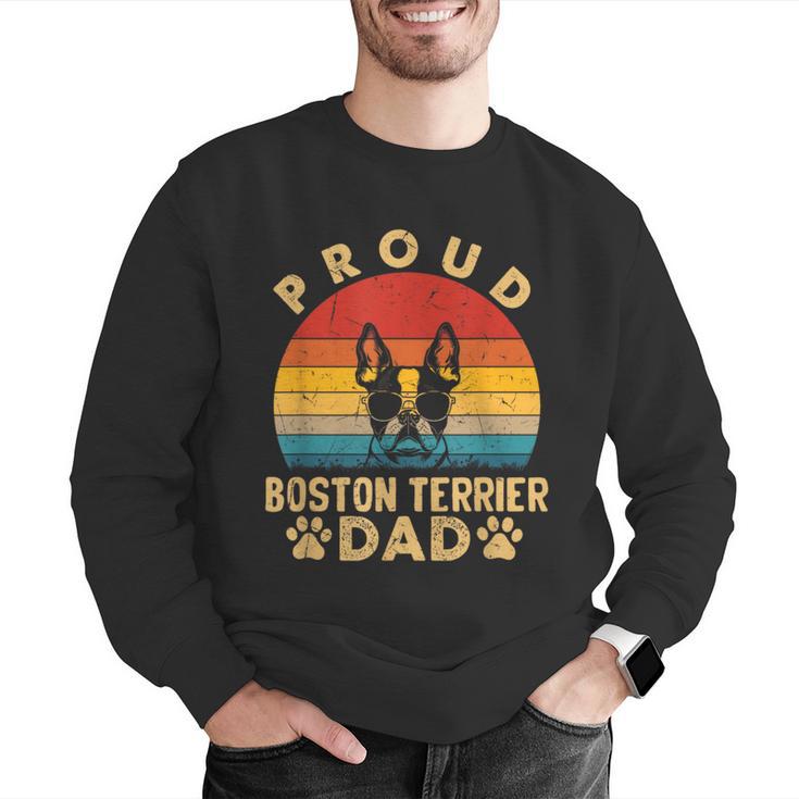 Proud Boston Terrier Dad Dog Owner Fathers Day Men Women Kids Men Graphic Sweatshirt, Boston Terrier Dad Sweatshirts, funny gift