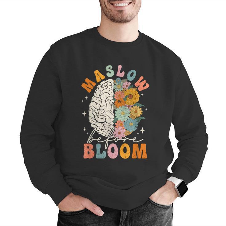 Psychologist Maslow Before Bloom Sped Teacher Classroom Men Graphic Sweatshirt, funny gift