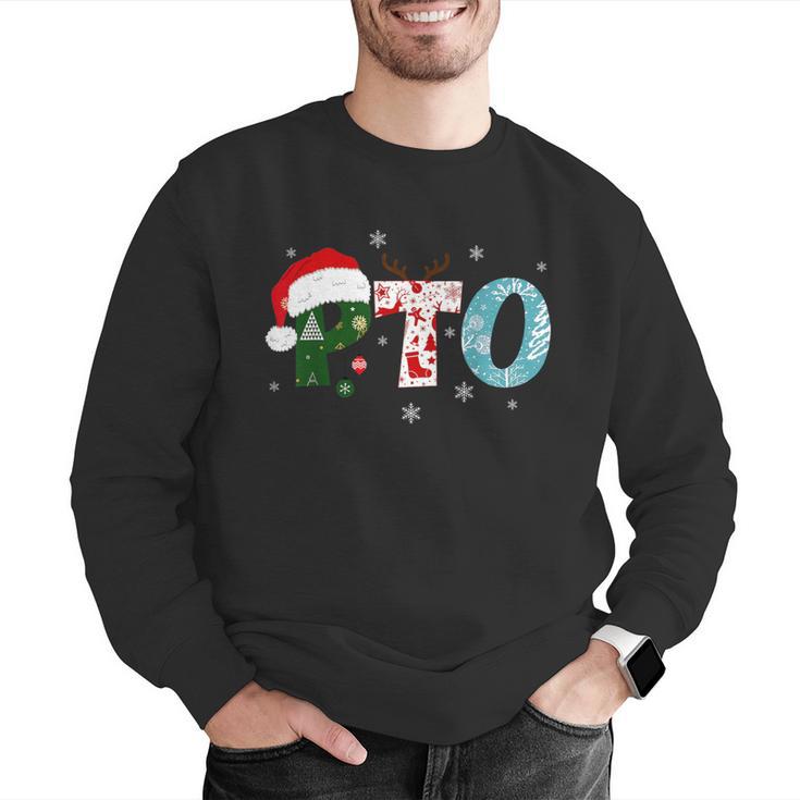 PTO Santa Hat Reindeer Parent Teacher Organization Christmas Men Graphic Sweatshirt, funny gift PTO Santa Hat Reindeer Parent Teacher Organization Christmas Men Graphic Sweatshirt, funny gift