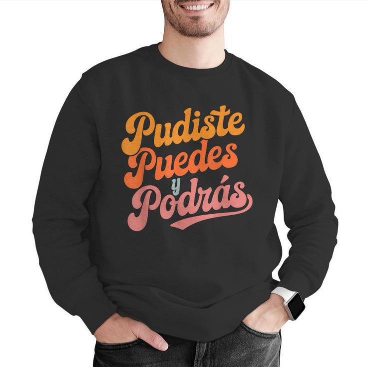 Pudiste Puedes Podras Maestra Spanish Teacher Men Graphic Sweatshirt, funny gift