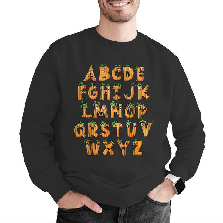 Pumpkin ABC Halloween Alphabet Costume School Teacher Kids Men Graphic Sweatshirt, funny gift Pumpkin ABC Halloween Alphabet Costume School Teacher Kids Men Graphic Sweatshirt, funny gift
