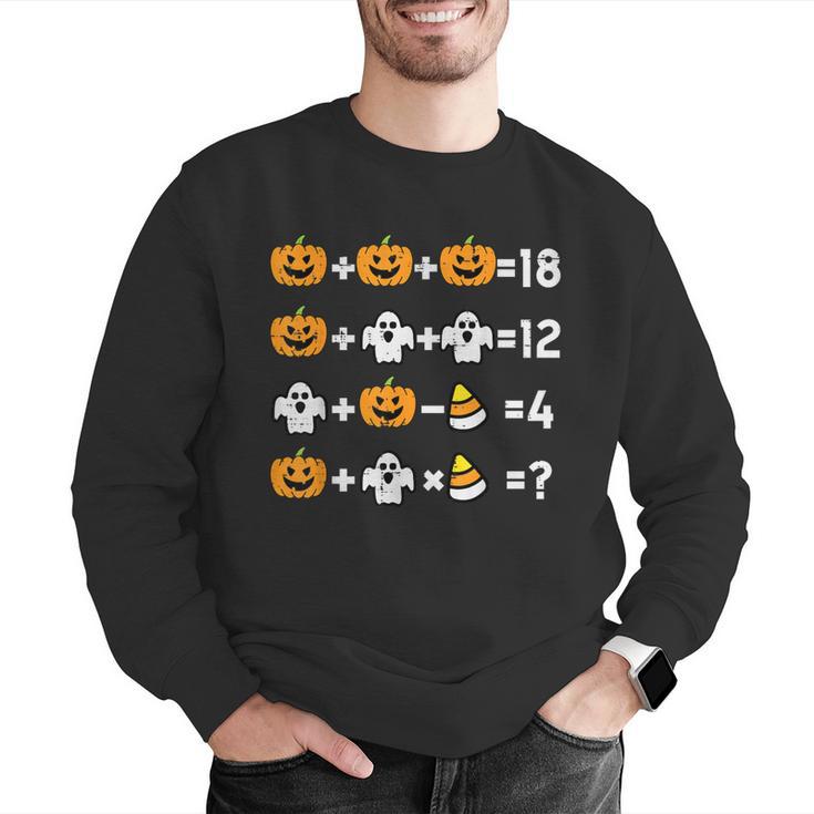 Pumpkin Ghost Equation Math Teacher Halloween Costume Men Graphic Sweatshirt, funny gift