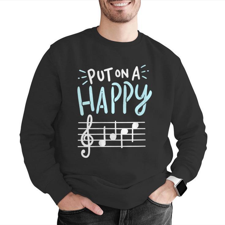 Put On A Happy Face Music Music Teacher Men Graphic Sweatshirt, funny gift Put On A Happy Face Music Music Teacher Men Graphic Sweatshirt, funny gift