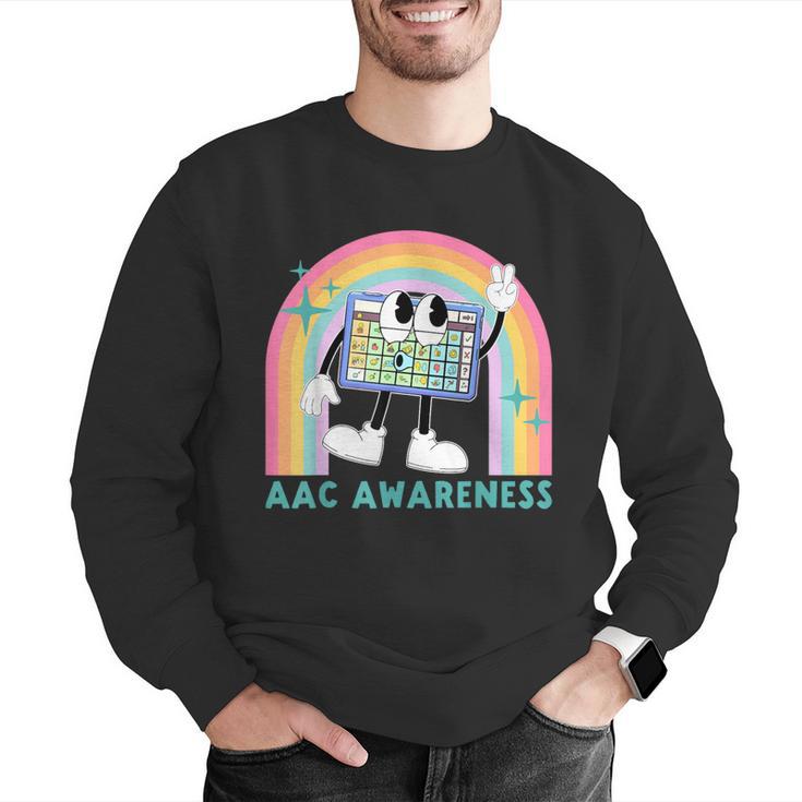 Rainbow AAC Awareness Month SPED Teacher SLP Communication Men Graphic Sweatshirt, funny gift Rainbow AAC Awareness Month SPED Teacher SLP Communication Men Graphic Sweatshirt, funny gift