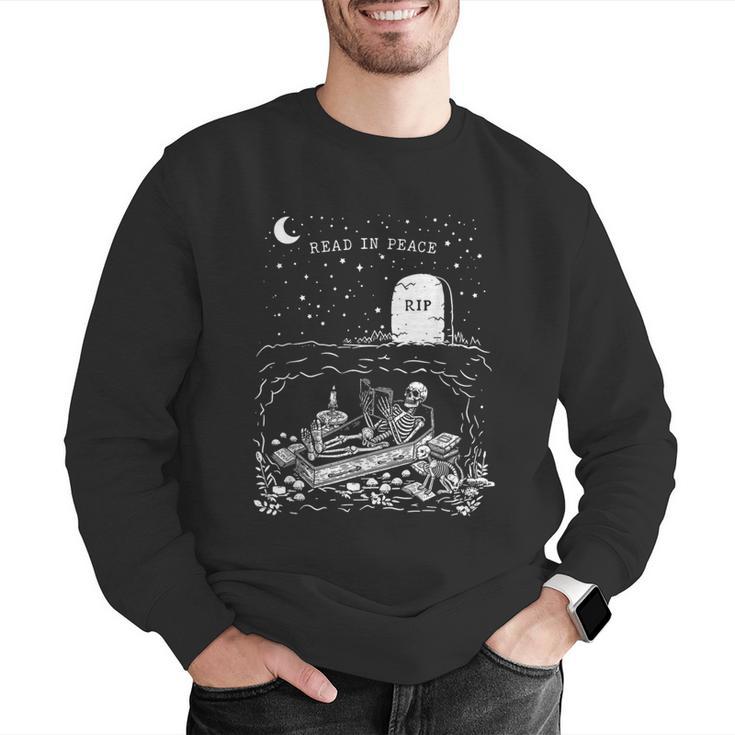 Read In Peace Skeleton Halloween Book Reading Spooky Teacher Men Graphic Sweatshirt, funny gift Read In Peace Skeleton Halloween Book Reading Spooky Teacher Men Graphic Sweatshirt, funny gift