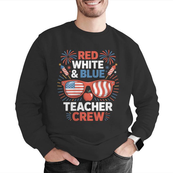 Red & Blue Teacher Crew Shirt 4th Of July Sunglasses Men Graphic Sweatshirt, funny gift Red & Blue Teacher Crew Shirt 4th Of July Sunglasses Men Graphic Sweatshirt, funny gift