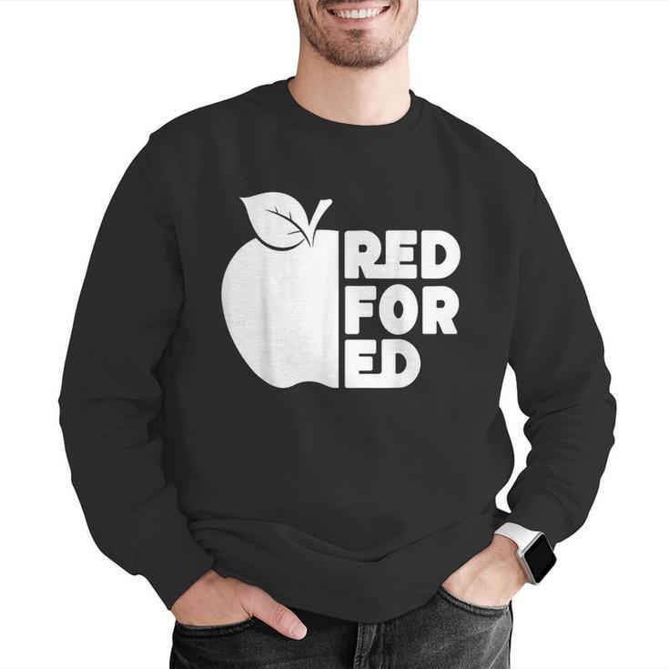 Red For Ed Teacher Support Public Education For Men Women Kids Men Graphic Sweatshirt, funny gift Red For Ed Teacher Support Public Education For Men Women Kids Men Graphic Sweatshirt, funny gift