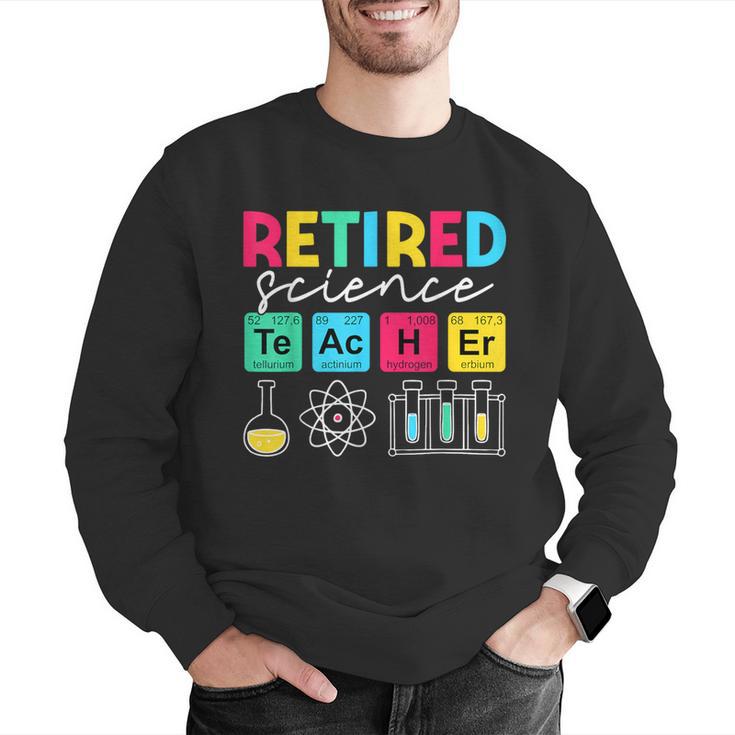 Retired Science Teacher Periodic Table Teacher Life Men Graphic Sweatshirt, Science Teacher Sweatshirts, funny gift