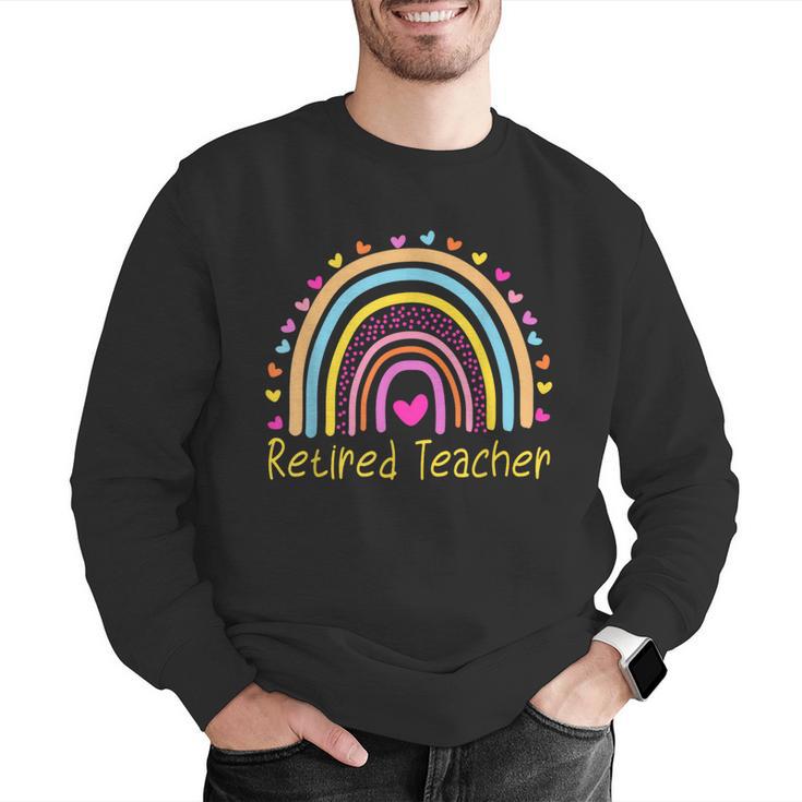 Retired Teacher Rainbow Men Graphic Sweatshirt, funny gift Retired Teacher Rainbow Men Graphic Sweatshirt, funny gift