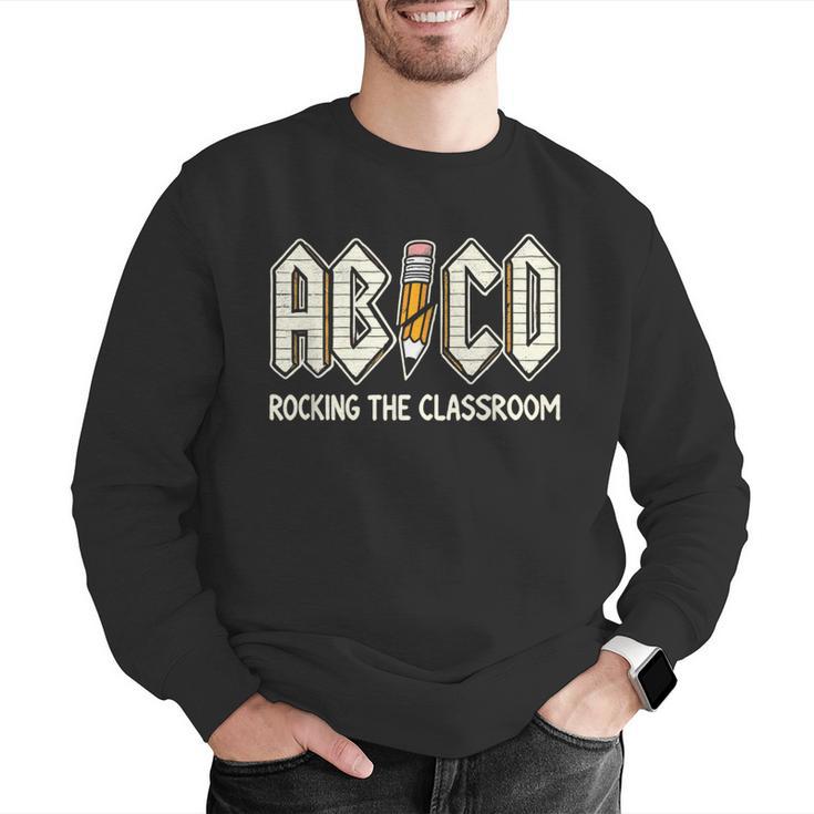 Retro Abcd Teacher Novelty Back To School Teacher Men Graphic Sweatshirt, funny gift Retro Abcd Teacher Novelty Back To School Teacher Men Graphic Sweatshirt, funny gift